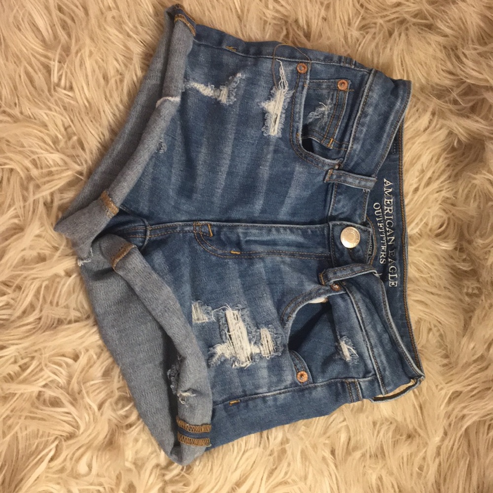 Distressed Jean Shorts